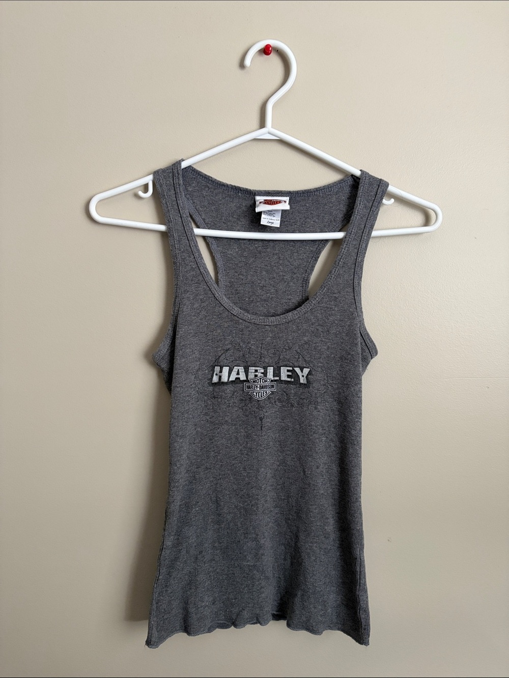 Harley-Davidson Made in USA Charcoal Gray Racerback Tank with Logo